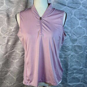 Tee Time Lavender Sleeveless Golf Polo – Size L